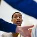 Michigan sophomore Trey Burke signs autographs before the basketball banquet on Tuesday, April 16. AnnArbor.com I Daniel Brenner